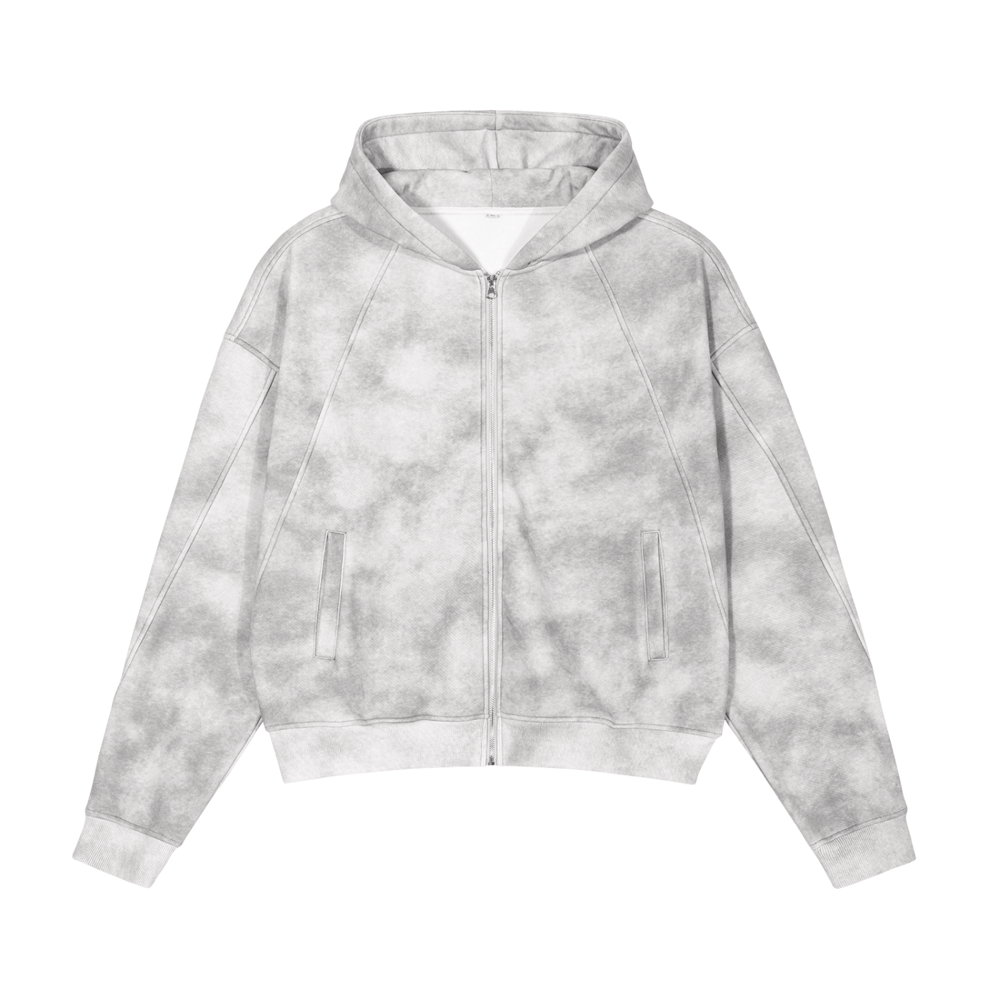 Adult Dirty Washed Boxy Zip-up