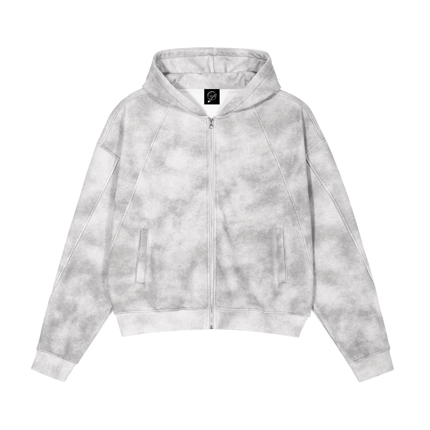 Adult Dirty Washed Boxy Zip-up