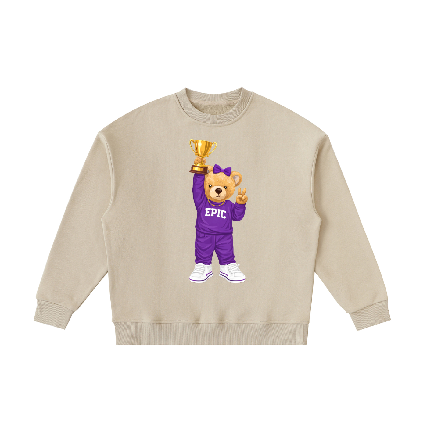 Youth Epic Bear Oversized Crewneck