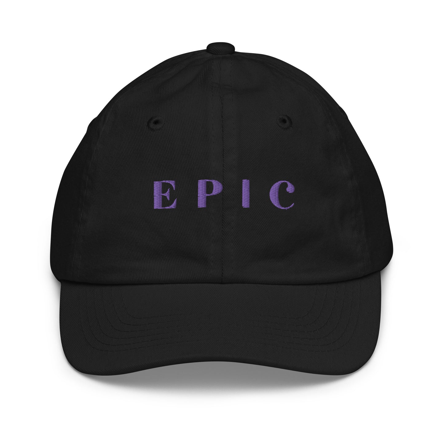 Youth Tagline Baseball Hat "Purple Embroidery"