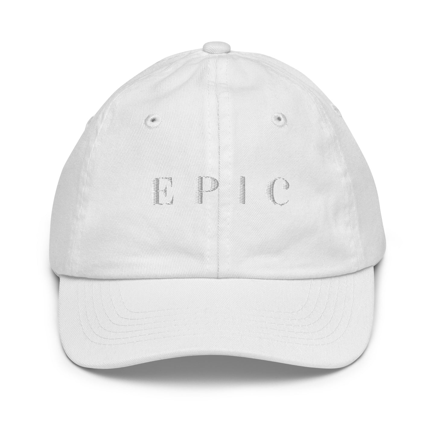 Youth Tagline Baseball Hat "White Embroidery"